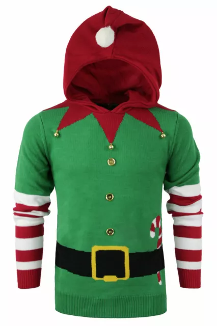 Cappuccio Bambini Bambini Ragazzi Ragazze Natale Novità Maglione Elfo Maglione Natale Lavorato a Maglia