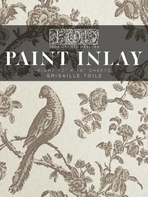 IOD Paint Inlay GRISAILLE TOILE 8 Sheets