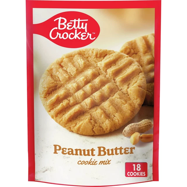 BETTY CROCKER PEANUT Butter Cookie Mix, Baking Mix, 17.5 oz. 10.80