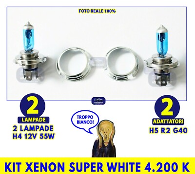 ABB LAMPADE LAMPADINE H4 BLUE EFFETTO XENON BIANCO FIAT SEDICI ANABB ABB 