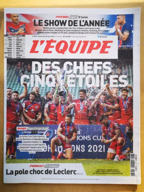 +++ L'EQUIPE 23/05/2021 TOULOUSE Champion d'Europe / LA ROCHELLE - RUGBY