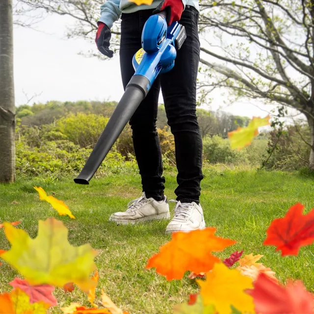 Cordless Leaf Blower 20v With 2Ah Li-Ion Battery & Charger Garden Grass Hyundai 3