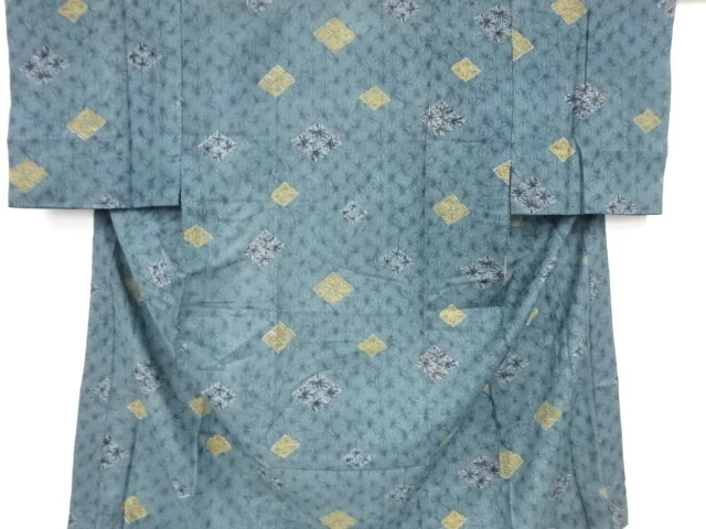 41946# Japanese Kimono / Antique Hitoe Mens Juban / Rhombus