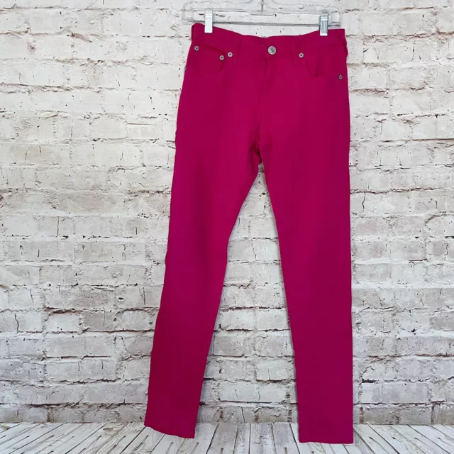 true religion girls youth halle ponte knit skinny pants size 16 pink 2008