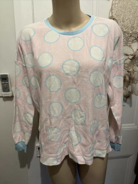 Peter Alexander Pink Long Sleeve Pyjama Top Size M