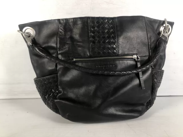 Liebeskind Berlin Womens Black Leather Inner Pockets Classic Shoulder Bag Large