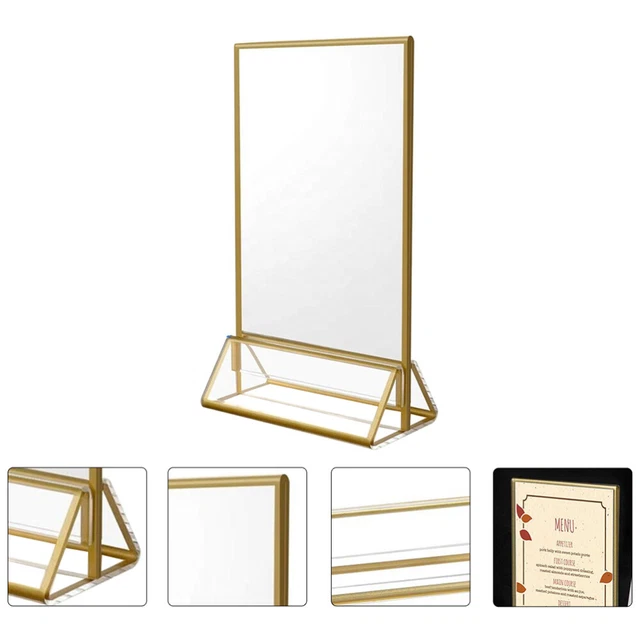 PATIKIL Lot De 4 Porte-Enseignes Magnétiques A6 - Cadre Affichage Bureau Blanc 10x15 Cm, Changement Rapide Cadre Affichage A6