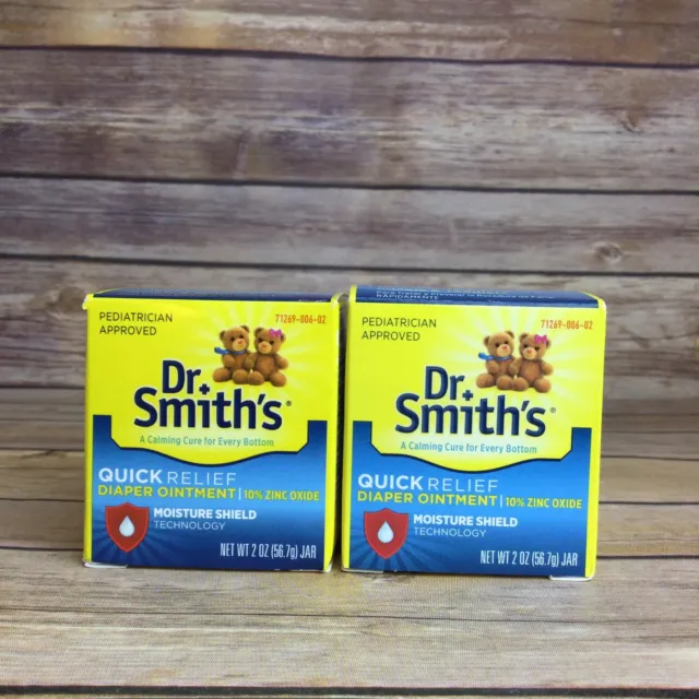 Lot of 2 Dr. Smith's Quick Relief Diaper Rash Ointment 2 oz