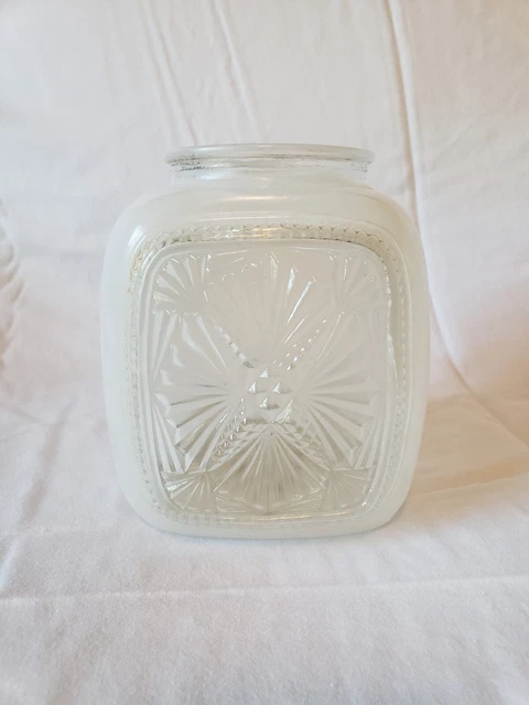 Unique Vintage Art Deco Star Milk Glass Wall Sconce Ceiling Light Fixture