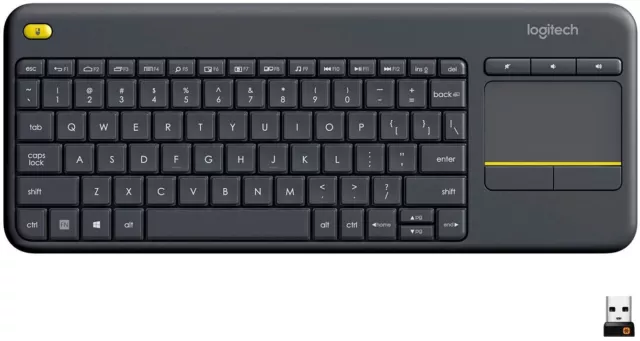 Logitech - K400 Plus TKL Wireless Membrane Keyboard for PC/TV/Laptop/Tablet w...