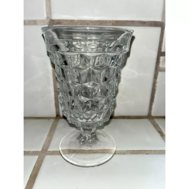 Vintage Fostoria American Pattern Low Water Goblet American Clear 5.5" Defect