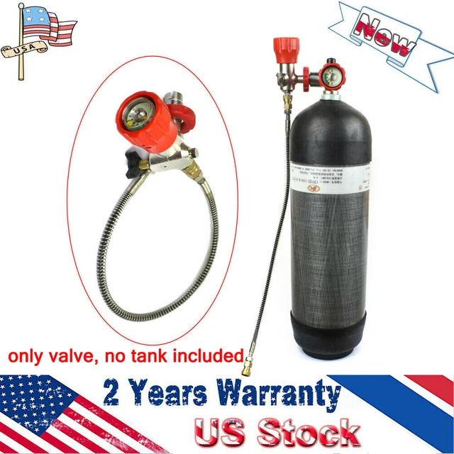 CARBON FIBER VALVE Gauge 30MPA High Pressure SCBA Paintball Air Tank