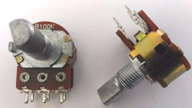 Potenziometro Rotativo Doppio 100K Ohm - 6 Pin Per Elettronica - Foto 6
