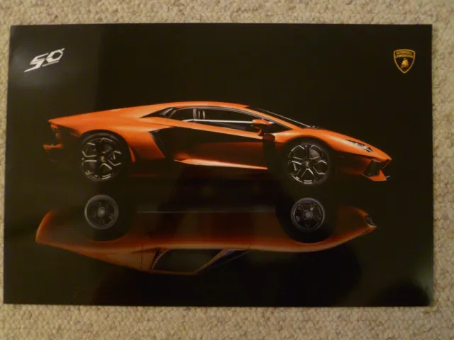 2013 Lamborghini Aventador 50th Anniversary Picture Poster RARE Awesome L@@K