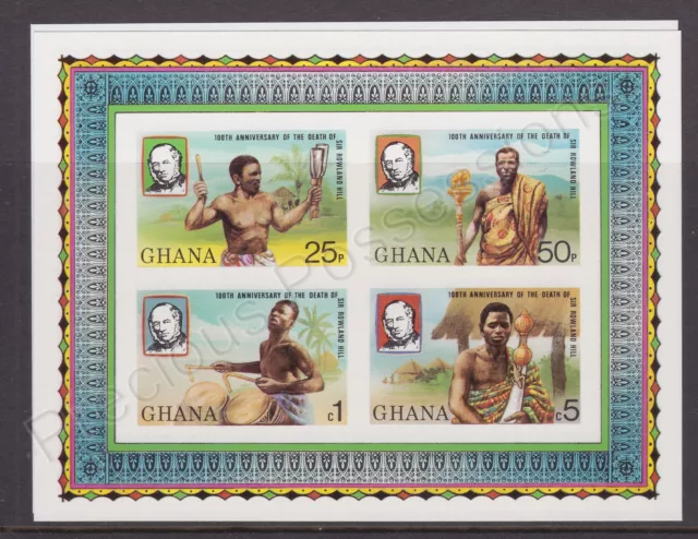 1979 Sir Rowland Hill Stamp Centenary Ghana Sheet Imperforate Sg Ms897