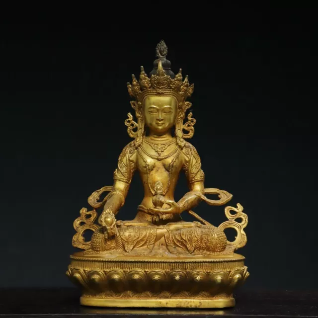 Bronze gilded statue of the Tantric Ksitigarbha Bodhisattva