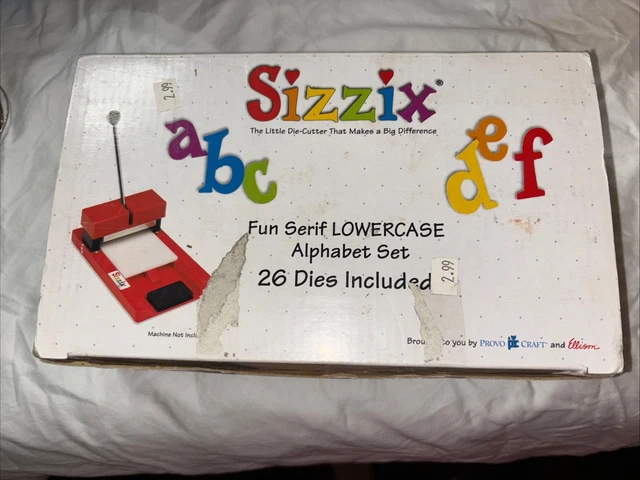 sizzix アルファベット fun serif 26個セット 箱入り sizzix アルファベット fun serif 26個セット 箱入り
