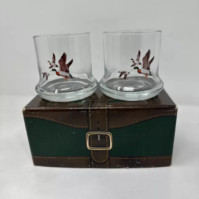 1981 Avon Chesapeake Collection Two Drinking Glasses With Box Rare Discontinued