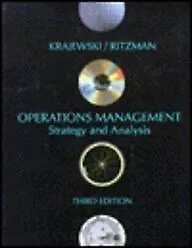 Operations Management: Strategy and Analysis de Krajewski,... | Livre | état bon