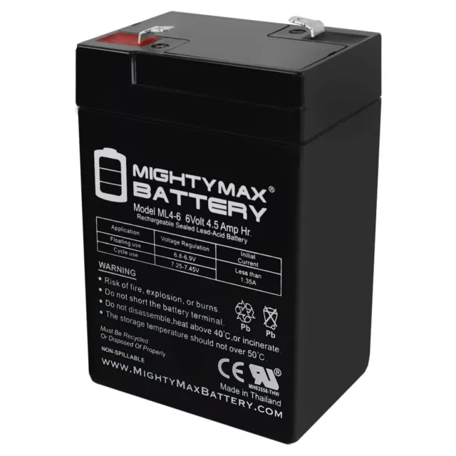 Mighty Max 6V 4.5AH SLA Battery for Coleman quick pump