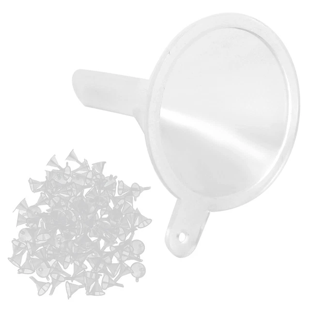 100pcs Piccoli Imbuti Di Plastica Trasparente Strumenti Di Riempimento Di Bo DB3