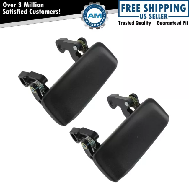 Metal Door Handles Black Textured Front Left & Right Pair Set Kit for Ranger
