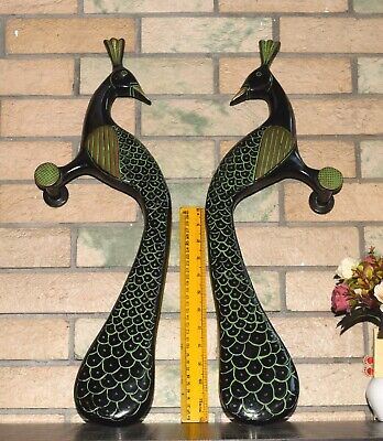 23'' Inches Long Brass Peacock Handle Extra Large Wing Peafowl Door Puller HK106