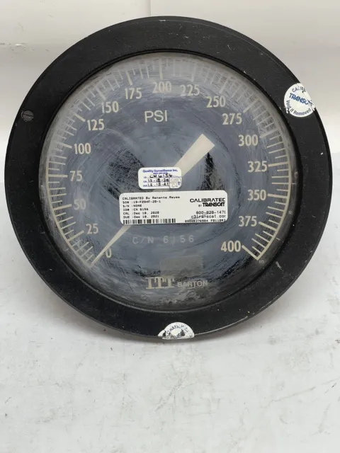 ITT Barton 227A Pressure INDICATOR 0-400 PSI