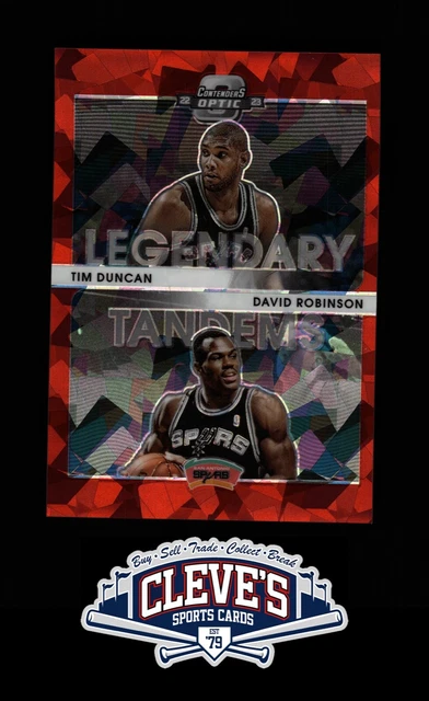 2022-23 Panini Contenders Optic Red Ice Tim Duncan David Robinson Spurs