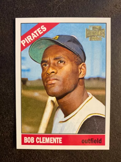 Topps Archives Roberto Clemente 2002 reimpresión 1966 Topps Piratas casi como nuevo