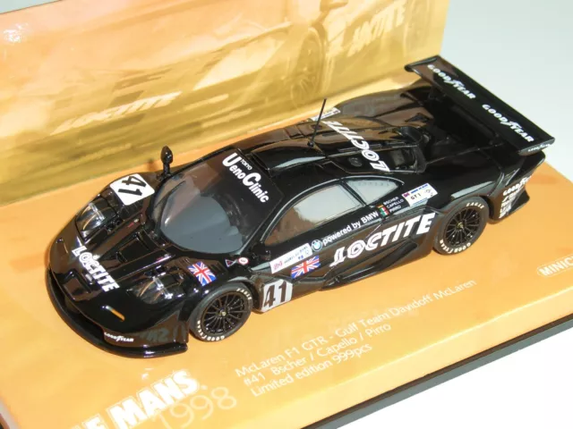 MINICHAMPS 1/43° ~ McLAREN F1GTR LOCTITE N°41 ~ 24H DU MANS 1998