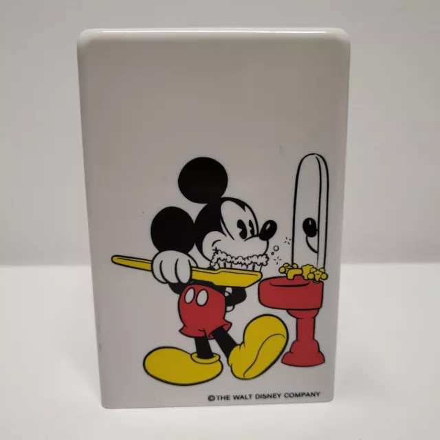 Mickey Mouse Dixie Cup  Pop Up Dispenser Bathroom Teeth Brushing Vintage Disney