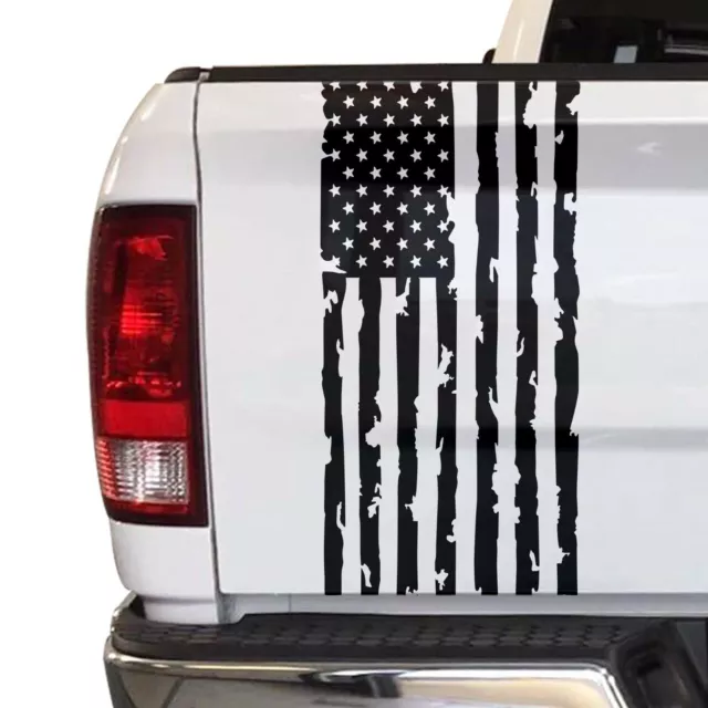 DISTRESSED AMERICAN FLAG USA Sticker Truck Tailgate Vinyl Decal fits ...