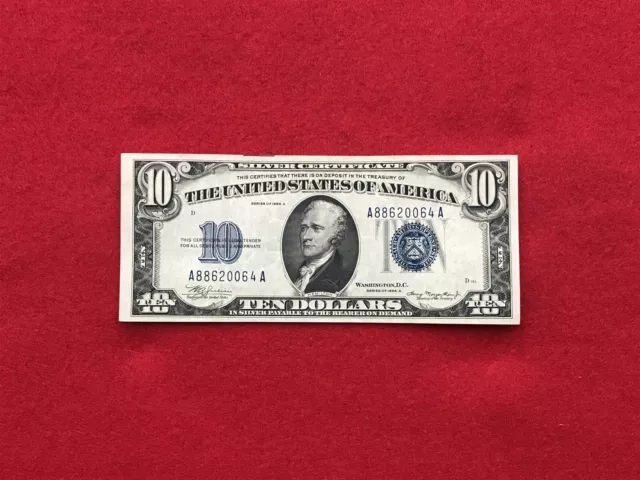FR-1702 1934 A Series $10 Silver Certificate *Very Fine-Extremely Fine*