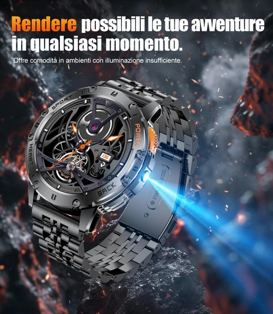 Cofanetto Orologio da Uomo Ernest + Portafoglio + penna + torcia