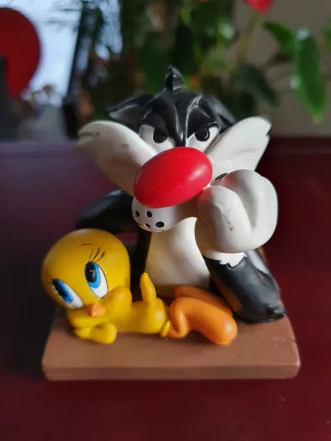 Extremely Rare! Looney Tunes Sylvester and Tweety Small Figurine Bust Statue