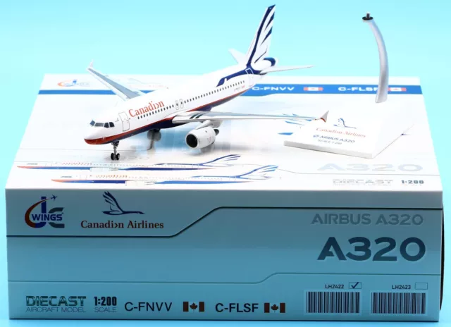 JC Wings 1:200 Canadian Airlines Airbus A320 Diecast Aircraft Jet Model C-FNVV