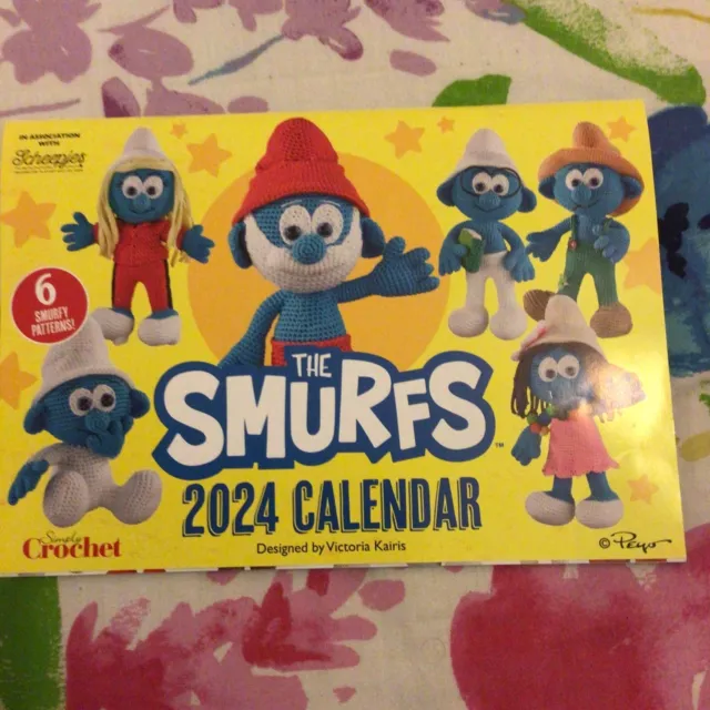 SIMPLY CROCHET THE Smurfs 2024 Calendar With 6 Smurf Patterns. Craft
