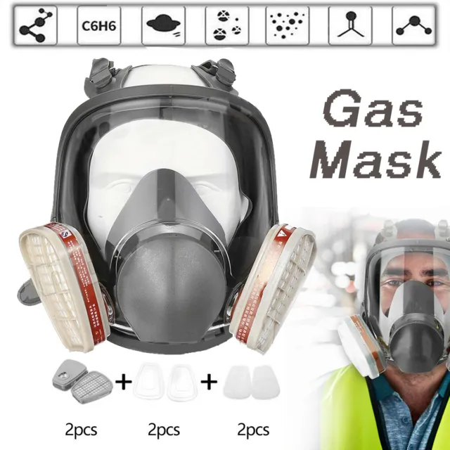 Vollmaske Half/Full Face Mask Lackiermaske Wiederverwendbar Gasabdeckung Silikon
