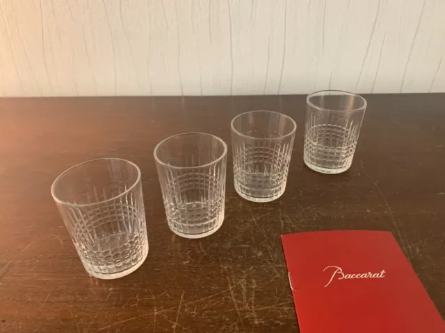 Lot de 4 verres à liqueur ou porto modèle Nancy cristal de Baccarat (prix des 4)