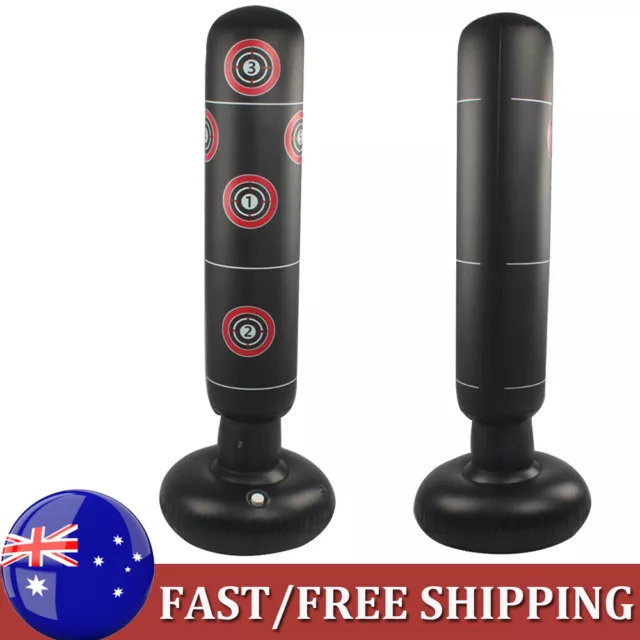AU Inflatable Punching Bag Free Standing Boxing Post Boxing Column New