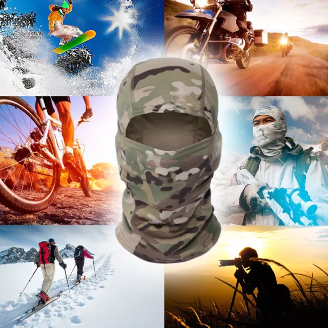 Tactical Camo Balaclava Full Face Mask Paintball Airsoft CS Neck Warmer Headgear 3