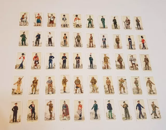 50 Cigarette Cards JOHN PLAYERS 1939 Uniforms Of The Territorial Army SET (#101) 2