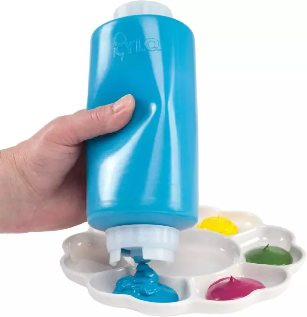 32 Oz Refillable Cylo Silicone Squeeze Bottle Dispenser for Paint Color Mixing