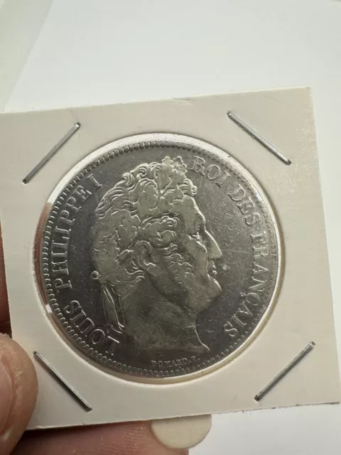 Monnaie France 5 Francs Louis Philippe Ier Argent 1834 Rouen (B)