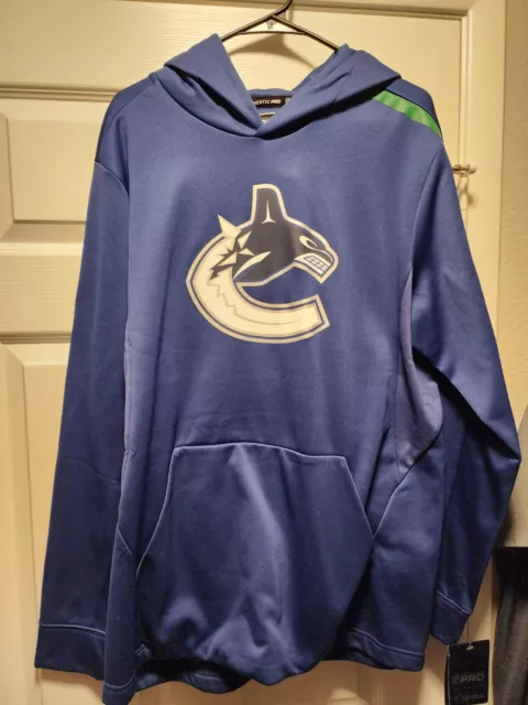 Fanatics Vancouver Canucks Men's Authentic Pro Rinkside Hoodie Size Large