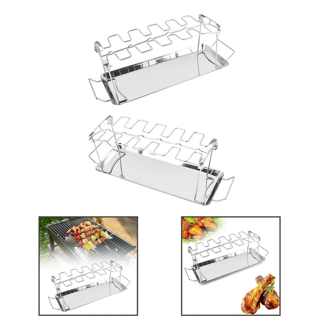 ibasenice Barbecue Acier Inoxydable pour Poulet Support De Cuisson ibasenice Barbecue Acier Inoxydable pour Poulet Support De Cuisson