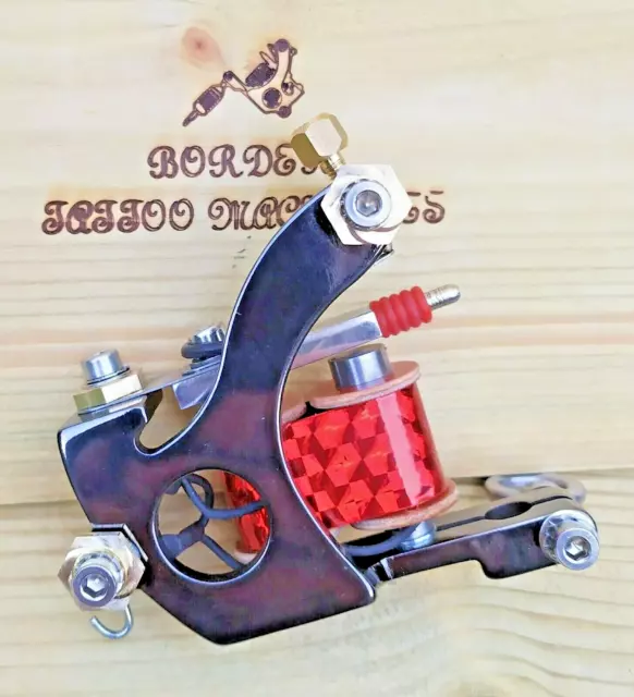 "Shader" (Black-Nickel-Plated),Border Tattoo Machine,Custom Iron Supreme Frame 8