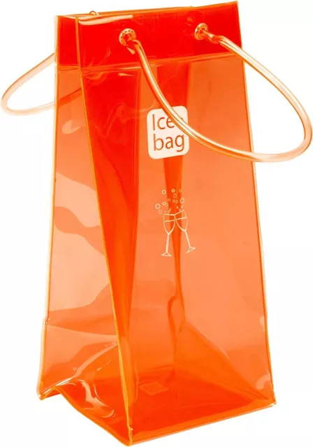 SECCHIELLO Borsa portaghiaccio ice bag arancio orange pvc vino