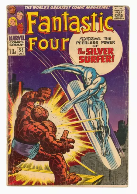 Fantastic Four #55 VG 4.0 Thing vs Silver Surfer